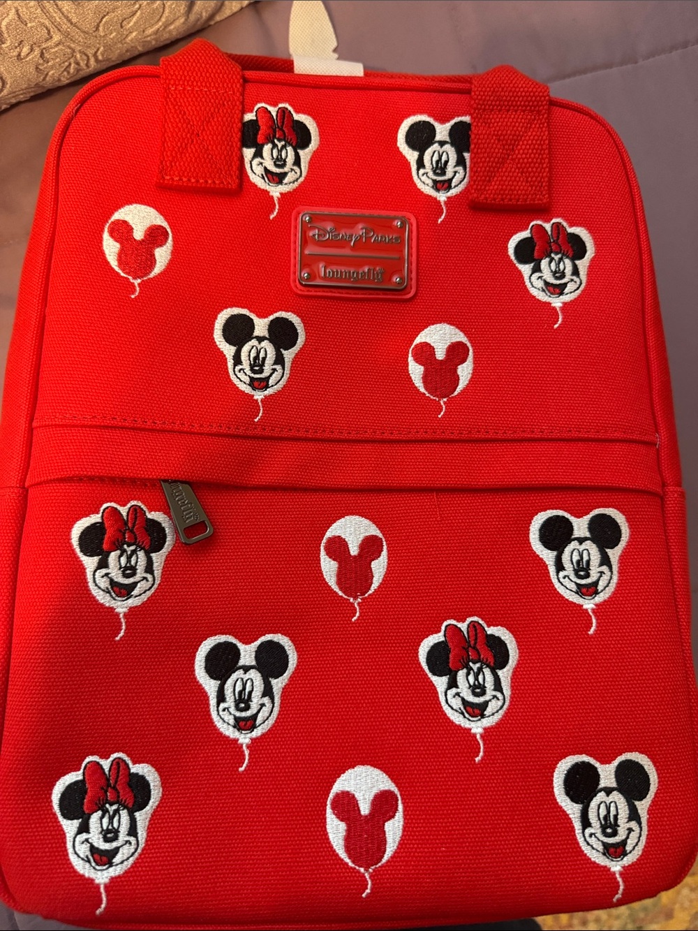 Loungefly Red Minnie & Mickey Balloon Kids Backpack Disney Parks